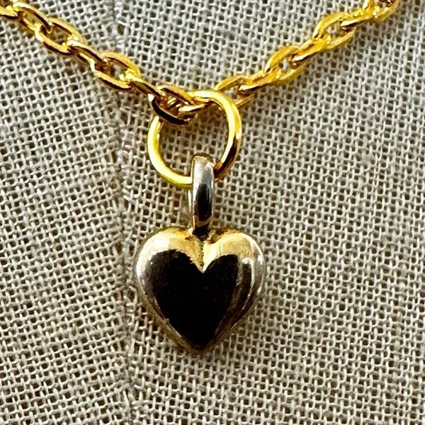 Dainty Puffy heart Pendant necklace - Image 2