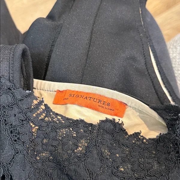 Black Lace Plunge V Bodysuit - Image 7