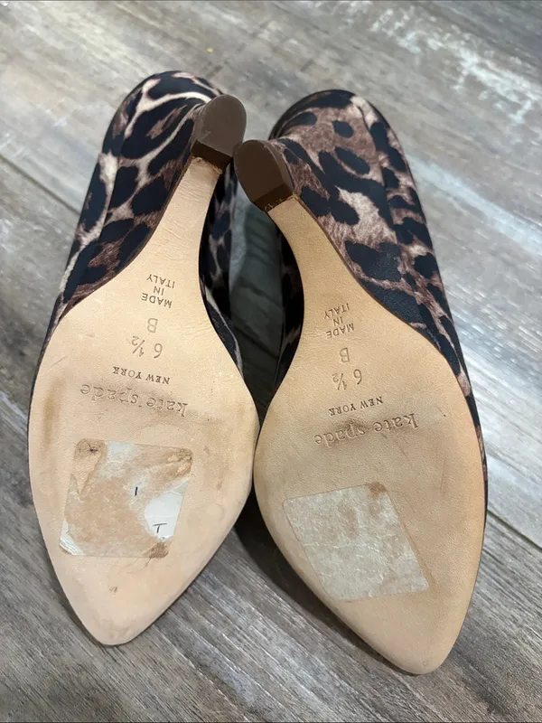 Kate Spade Leopard Wedge Pointed Toe Pumps 6.5 - Image 9