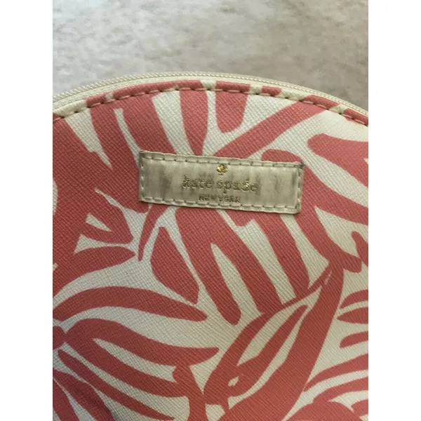 Kate Spade Grant Street Keri Domed Cosmetic Case - Pink & White - Image 2