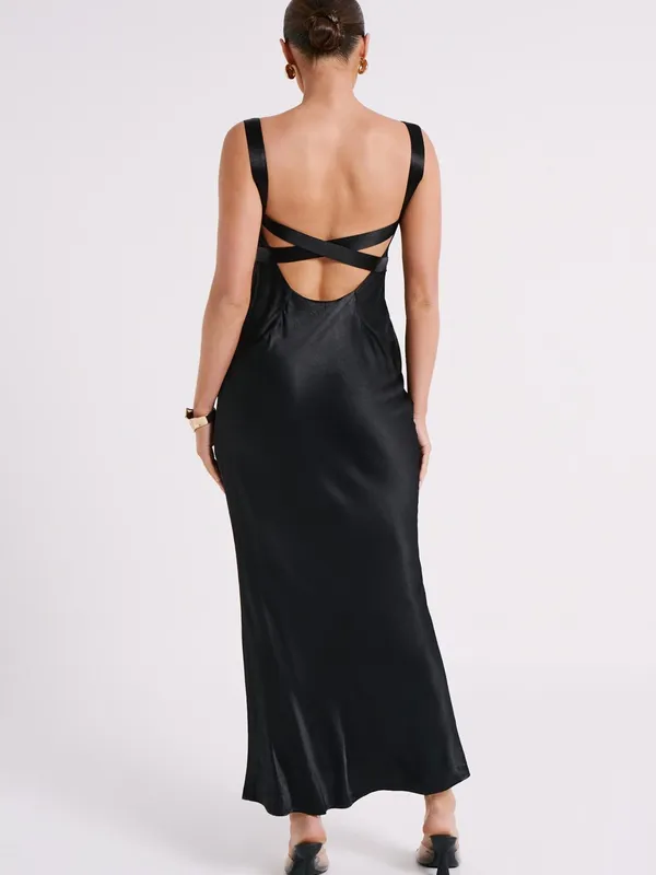 NWT Meshki Ensley Satin Maxi Dress size XS - Image 2