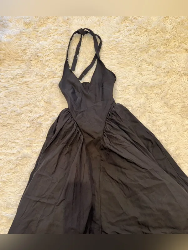 NEW HOUSE OF CB Marilyn Halter Black Midi Dress sz S - Image 6
