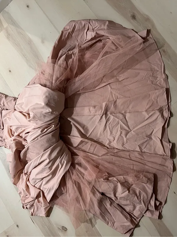Babyboo NWT Women Medium Blush Soft Dusty Pink Balletcore Midi Princess Dress - Image 13