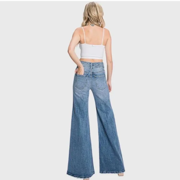Petra153 Vintage High Waisted Stretch Wide Leg Jeans Size 29 - Image 8