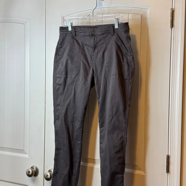 KUHL Women Trekr 14 Gray Hiking Utility Cargo Pants Tapered Leg Outdoor Trousers - Image 4