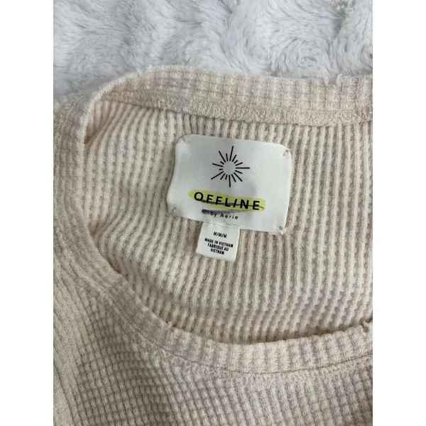 Offline by Aerie Wow Waffle Knit Cream Chihuahua Distressed Crop Tank Top M - Image 5