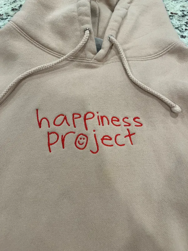 happiness project hoodie Pink Size 2X - Image 2