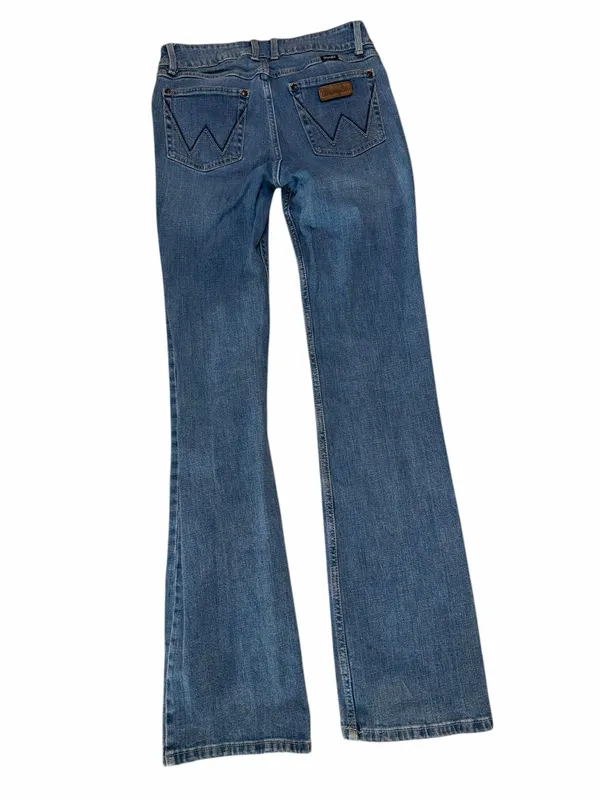 Wrangler Bootcut Jeans Size 7x36 Medium Wash Stretch Denim - Image 2