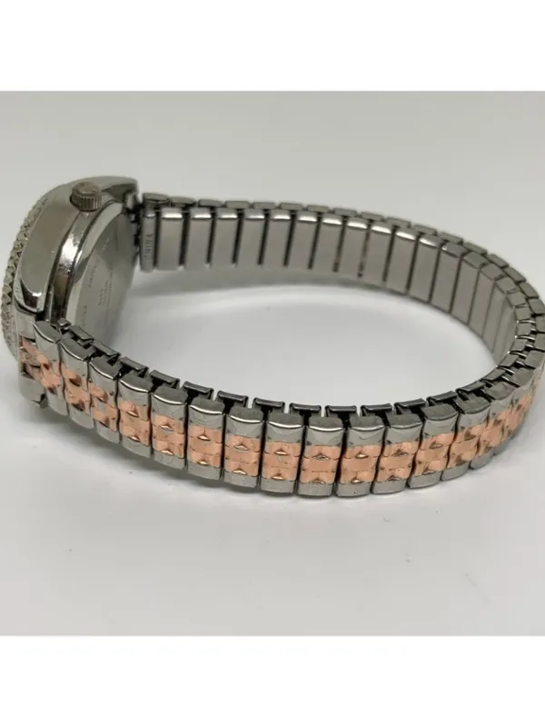 Accutime vintage classic women’s watch date two tone 25mm 6.5” running - Image 3