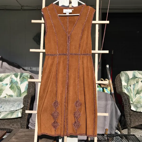 La Bellum by Hillary Scott FAUX SUEDE Vest S - Image 12