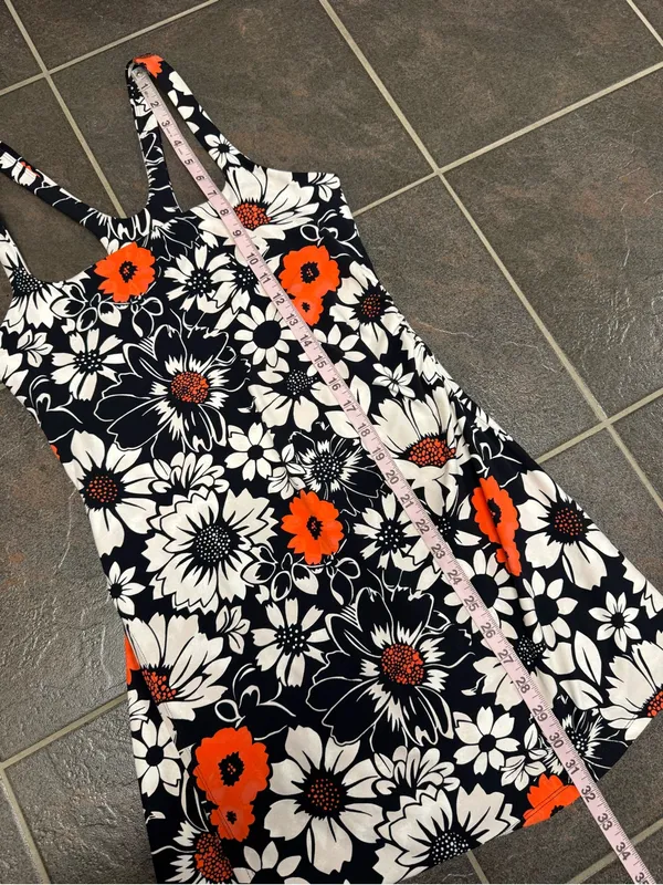 Free People FP Movement Never Better Floral Print Mini Dress Black White Large - Image 15