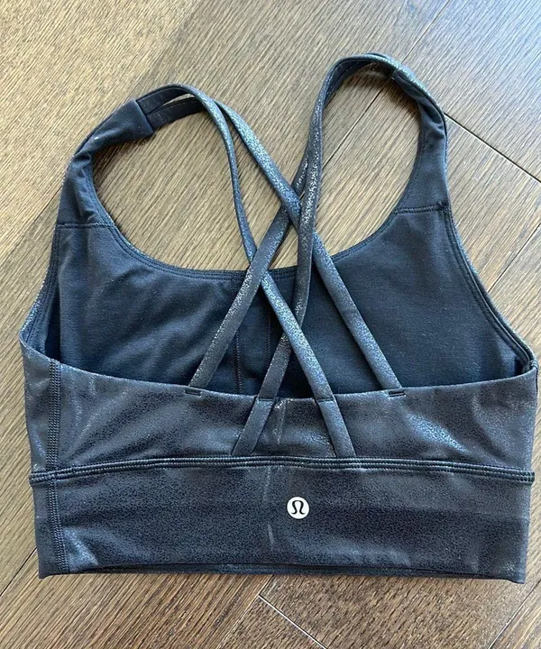 Lululemon black foil energy long line bra - Image 4