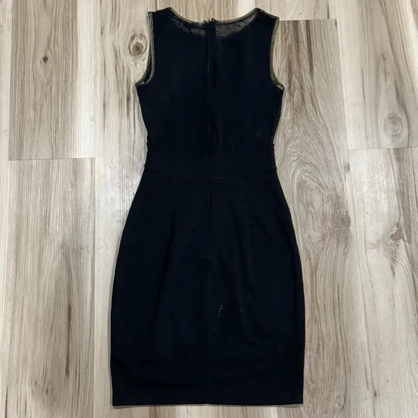 Ark & Co Black Gold Mini Dress Women’s Small - Image 4