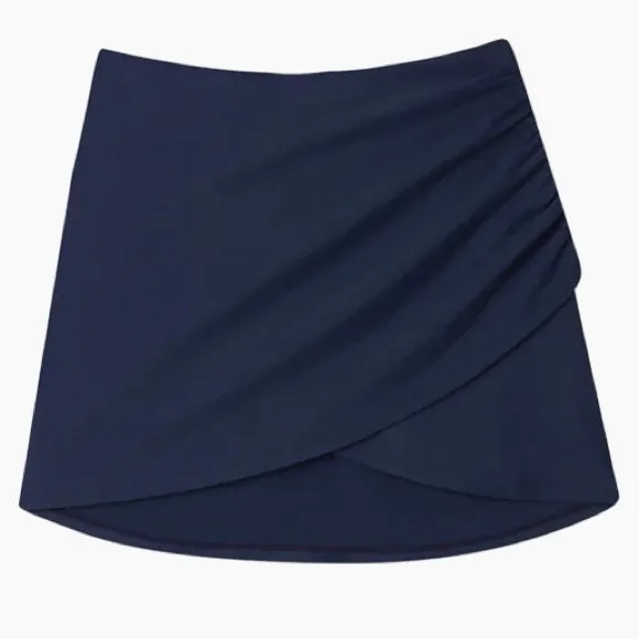 Summersalt The Ruched Swim Skirt Deep Sea‎ Plus Size 1X Coverup Swim Navy Blue - Image 2