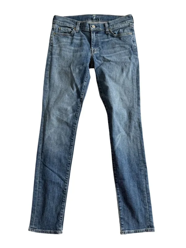 7 FOR ALL MANKIND Roxanne Medium Wash Jeans Size 28 - Image 4