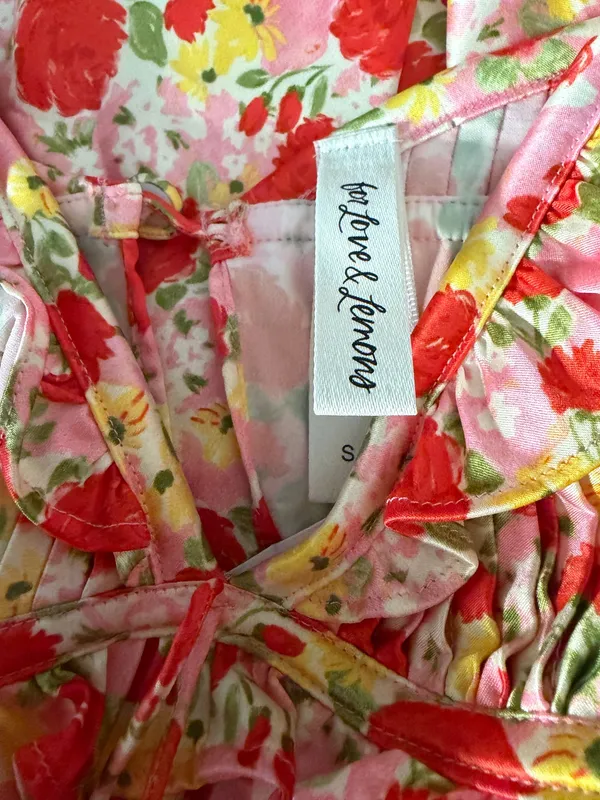 For Love And Lemons Painterly Floral Mini Dress Size Small - Image 6