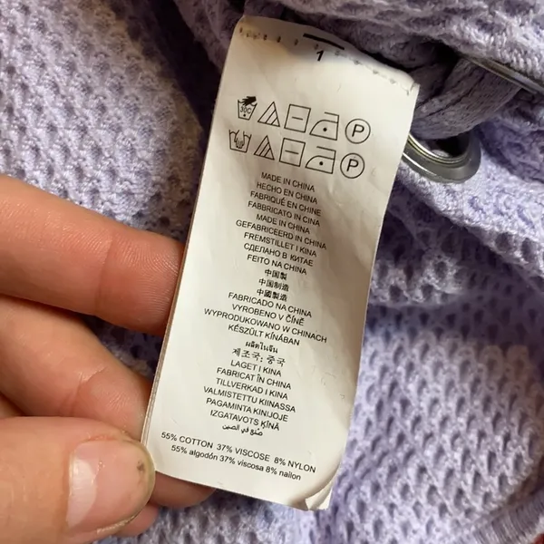 LAVENDER QUILTED SIDE TIE MICHAEL KORS SWEATER - Image 4