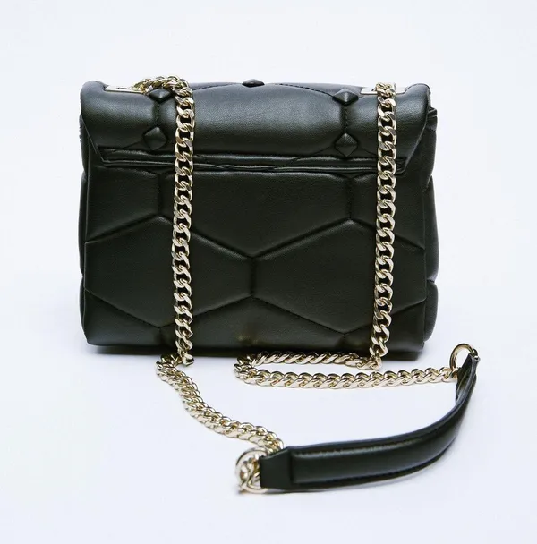 Zara Quilted Studded Crossbody Bag - Image 4