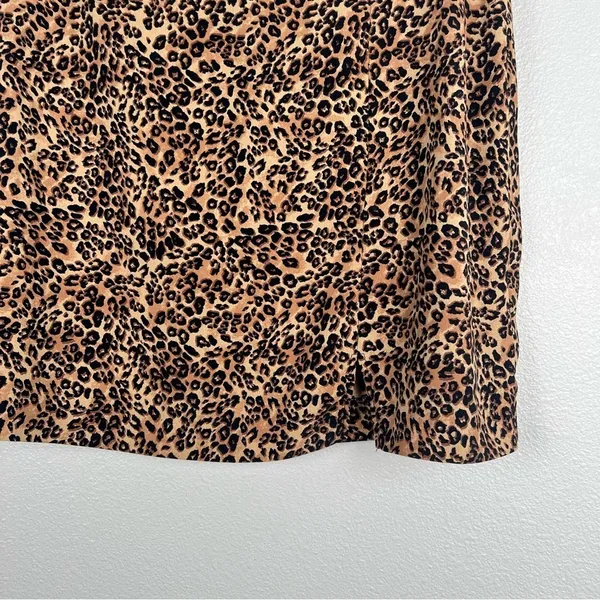 Primark Cheetah Print Mini Skirt Brown Tan Animal‎ Pattern Size 12 - Image 3
