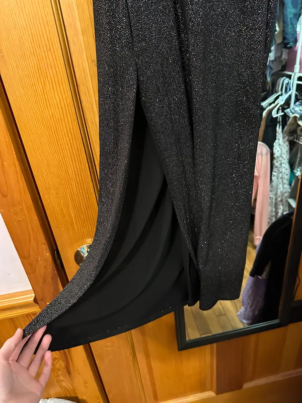 Bebe Sparkly Black Dress - Image 6