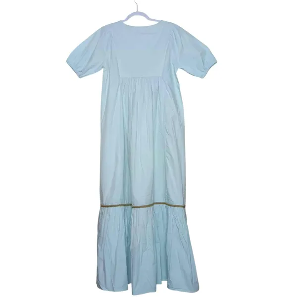 Ex Voto Embroidered Maxi Dress SMALL Hayes in Whispering Blue NEW NWT - Image 3