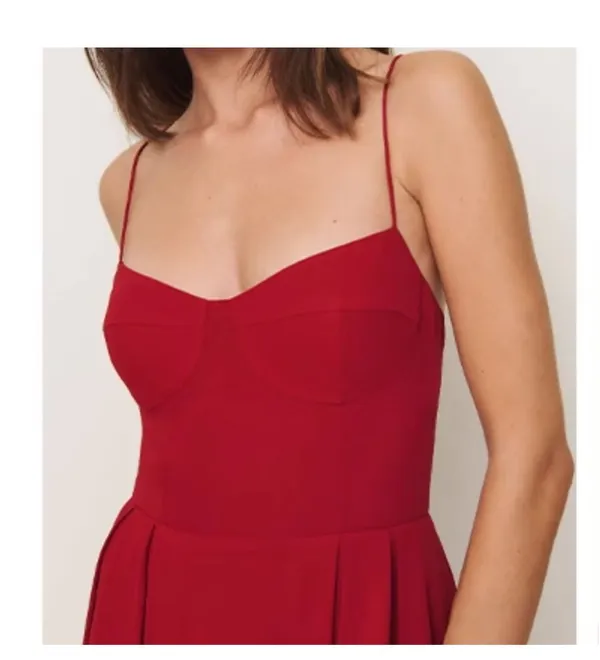 Reformation Jaelynn Dress - Sangre Red - Image 3