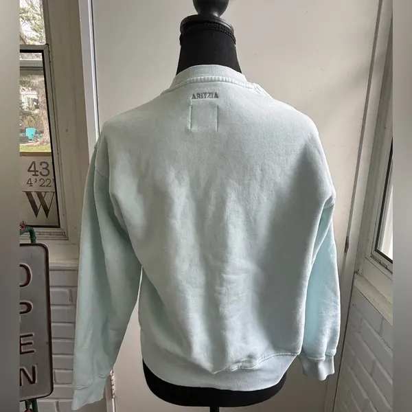 Aritzia Terry Sweatfleece Perfect Crew Sweatshirt‎ XS athleisure layered winter - Image 5
