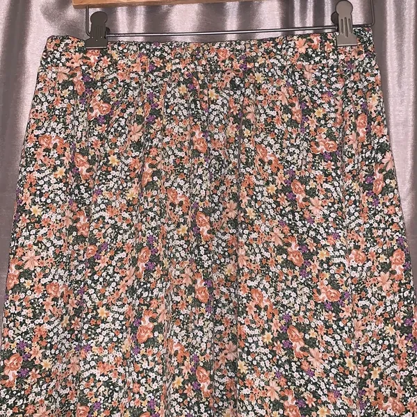 SheIn Boho Floral Print Long Elastic Waist A-Line Skirt - Image 2