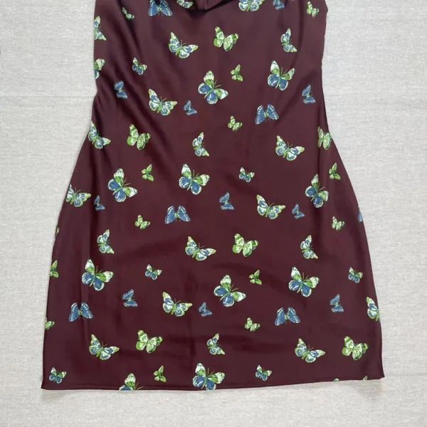 Urban Outfitters | Mallory Butterfly Mini Slip Dress | Medium - Image 3