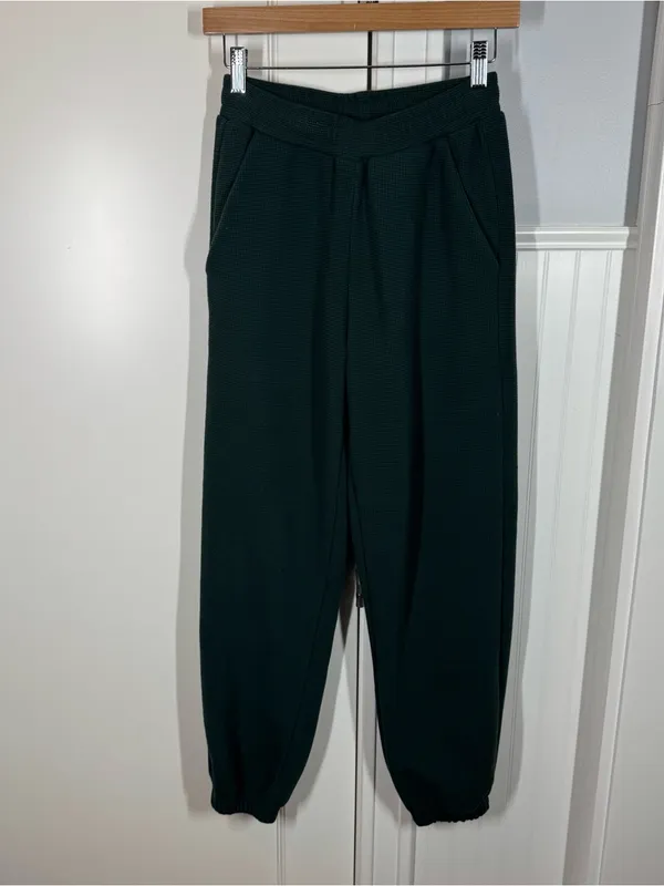 Parke‎ Waffle Unisex Pants Forest green size xs streetwear Athleisure lounge - Image 2