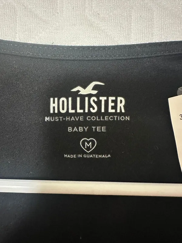Hollister Black Long Sleeve Baby Tee - Image 3