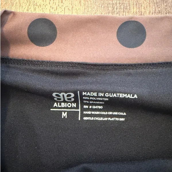 NWT Albion Black Cocoa Dot Almost Cheeky Bikini Bottoms Size Medium - Image 3