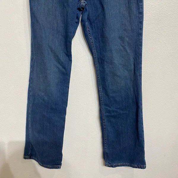 Harley Davidson Blue Straight Leg Jeans Mid Rise Denim Sz 8 - Image 5