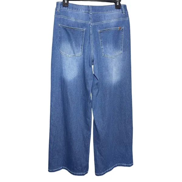HALARA Flex Women’s Baggy Wide Leg Blue Denim Stretch Jeans - Image 6