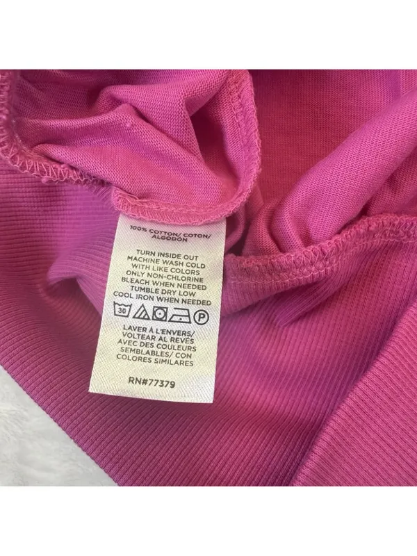 Ann Taylor Petite Shoulder Button Top Vibrant Pink Women's Large NWT - Image 7