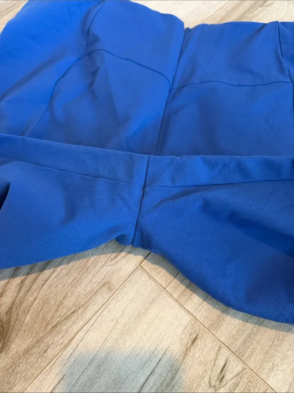 Free People Wide Leg Slit Pants Blue Size Medium - Image 12