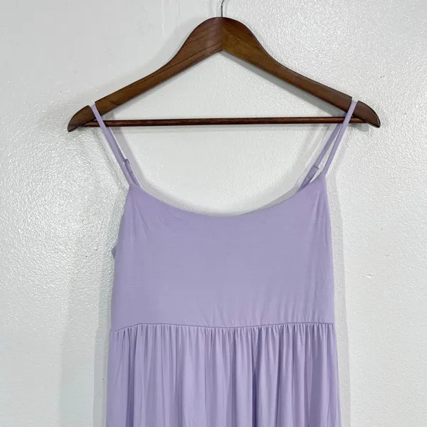Old Navy Fit & Flare Cami Midi Dress Lavender Aure Large Casual Sundress Rayon - Image 7