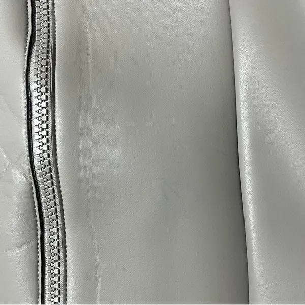 NEW Skims Grey Chalk Rubberized Scuba Swim Zip Up Mock Neck Dress Sporty - Image 10