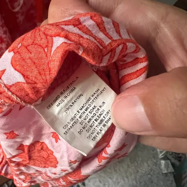 Anthropologie NWT Abel The Label ATL Rumi Candy Florals‎ Maxi Dress Halter Pink Orange S - Image 16