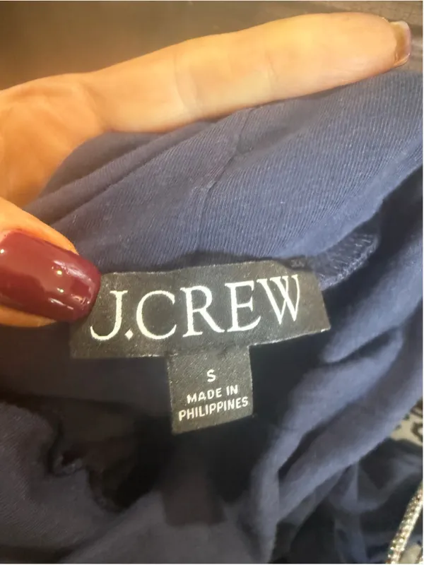 Women's J.Crew Navy Long Sleeve Turtleneck Tee Size S - Image 4