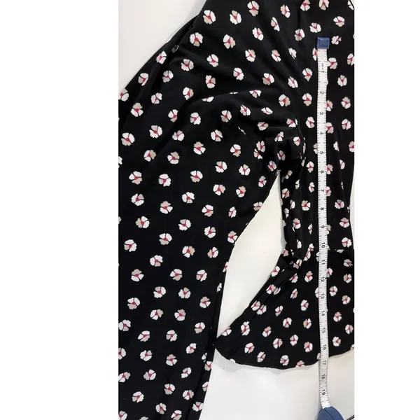 Tommy Hilfiger Black Floral Bell Sleeve Shift Dress Size 2 EUC‎ Career Chic - Image 10