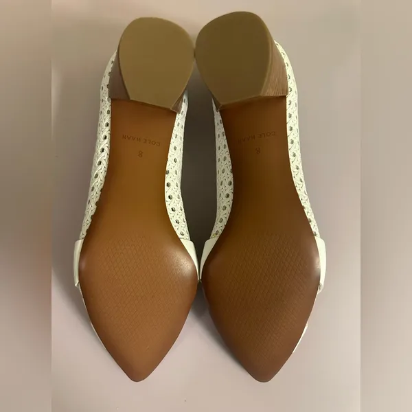 New Cole Haan white block heel dress sandals - Image 5