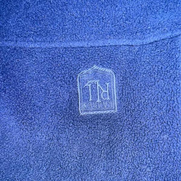 Lauren Ralph Lauren Fleece Pullover Women Small Blue Excellent Polartec Zip Up - Image 2