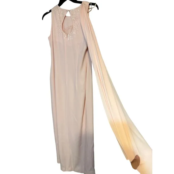 Vintage Liz Claiborne Night Pink‎ Formal Dress Size 10 - Image 6