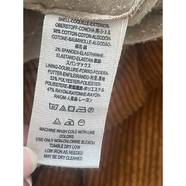Free People Corduroy Jacket Relaxed Double Breasted Peacoat Golden Brown - Image 13