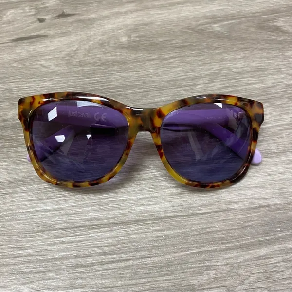 Just Cavalli Tortoiseshell Purple Cat Eye Sunglasses - Image 6