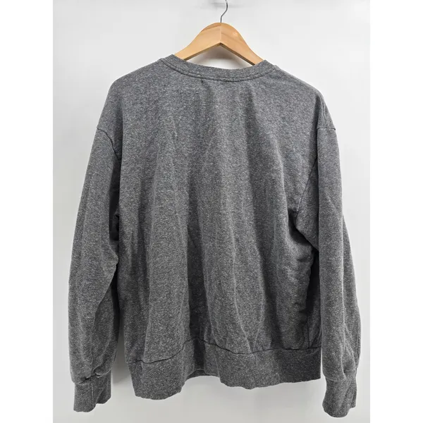 t.la Sweatshirt Womens M Crewneck Heather Gray Ribbed Trim EUC - Image 3