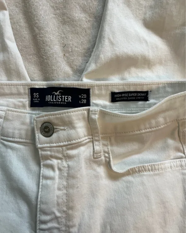 Ripped Hollister White Jeans - Image 2