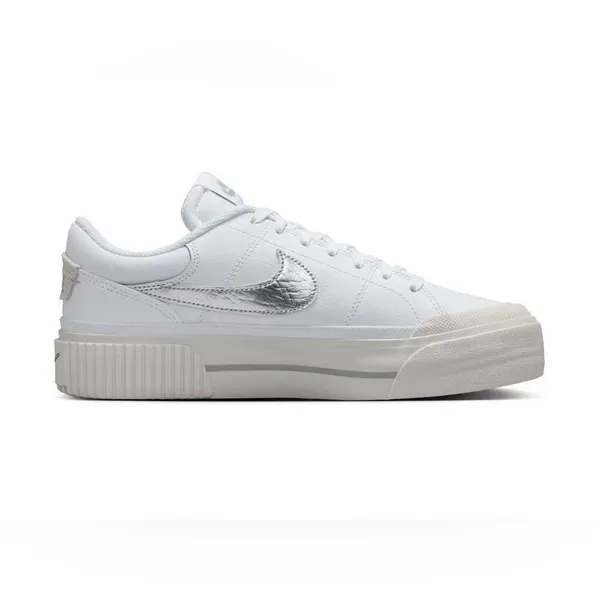 Nike Court Legacy Lift White Silver Sneakers Women 11 Men 9.5 NIB HQ2307-100 - Image 6