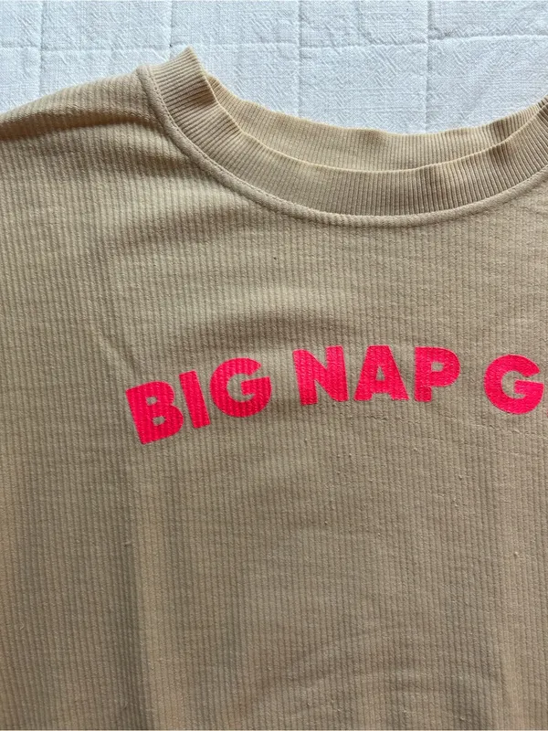 Big Nap Girl Cream Chicka D Corded Sweatshirt - Image 3